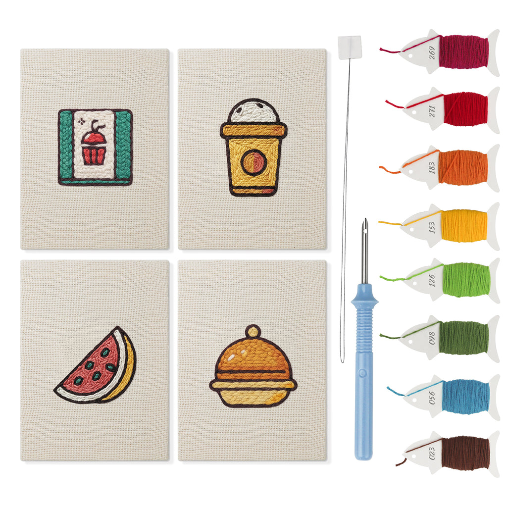 Snacks & Desserts 9 | Mini Punch Needle Kit