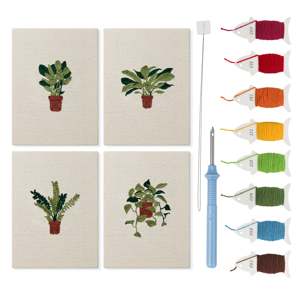 Potted Plants 14 | Mini Punch Needle Kit