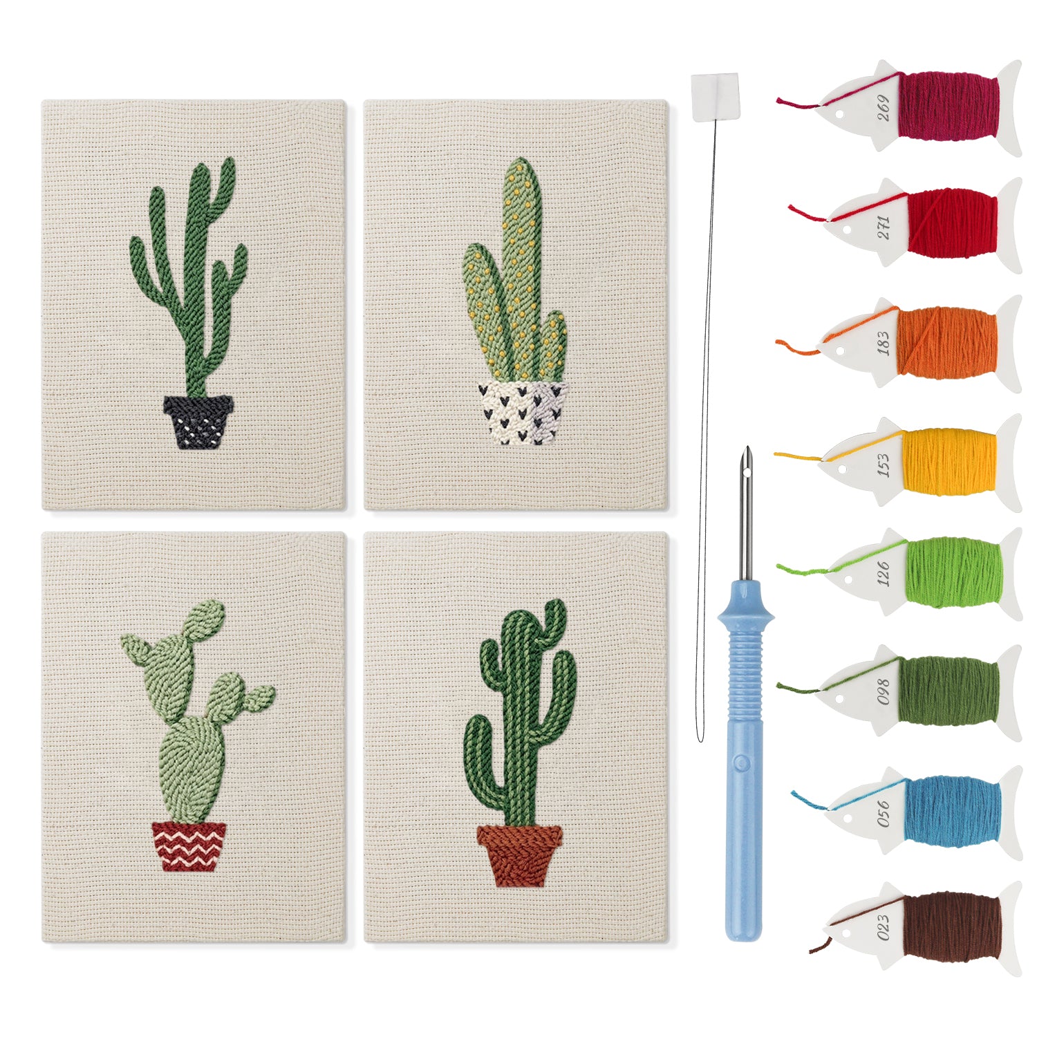 Cactus & Succulents 8 | Mini Punch Needle Kit