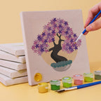 6 Mini Paintings - Colorful Trees Set