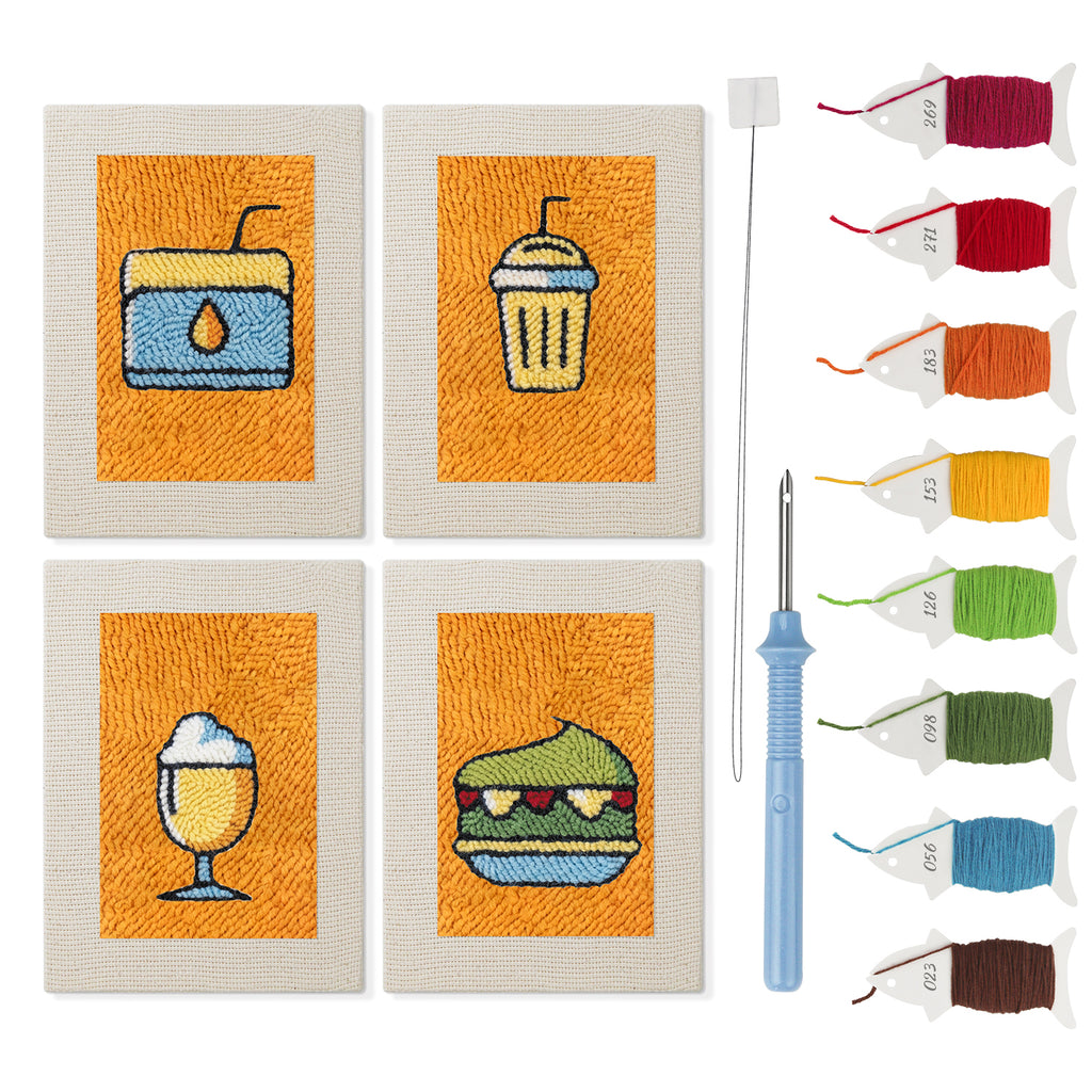 Snacks & Desserts 4 | Mini Punch Needle Kit