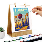 2026 Paint by Numbers desk Calendar | World trip Edition