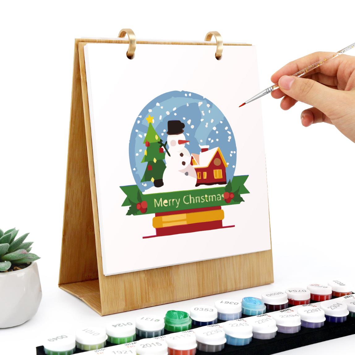 2026 Paint by Numbers desk Calendar | Christmas Edition