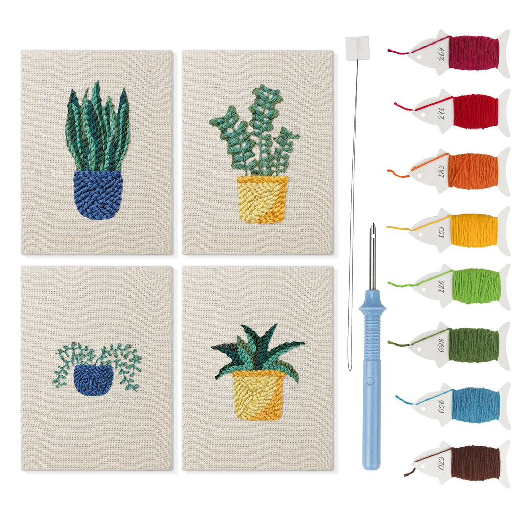 Potted Plants 13 | Mini Punch Needle Kit