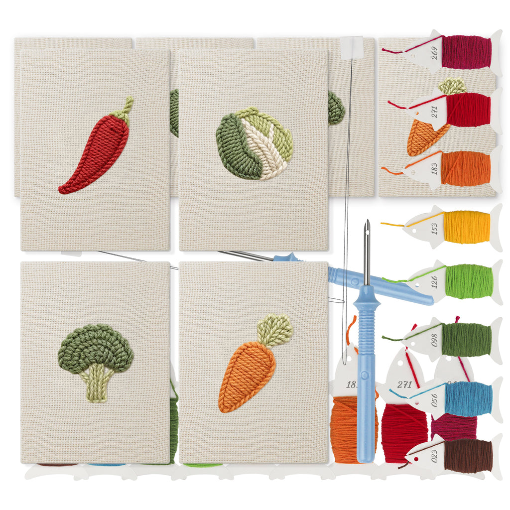 Fruits & Vegetables 13 | Mini Punch Needle Kit
