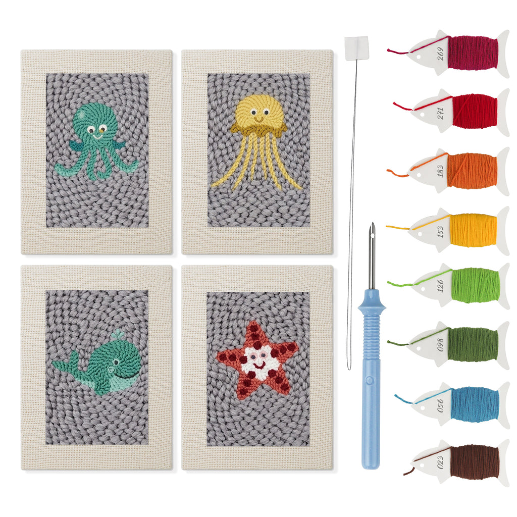 Sea Animals 11 | Mini Punch Needle Kit