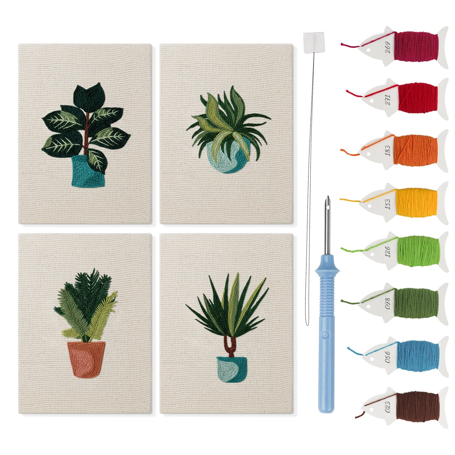 Potted Plants 9 | Mini Punch Needle Kit
