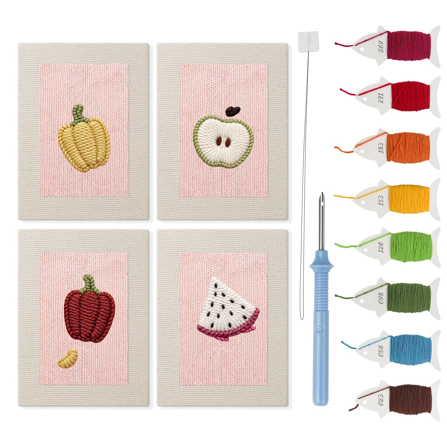 Fruits & Vegetables 19 | Mini Punch Needle Kit
