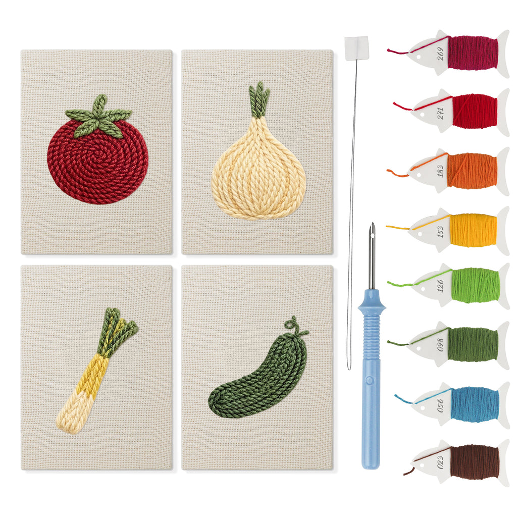 Fruits & Vegetables 16 | Mini Punch Needle Kit