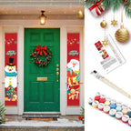 Paint-by-Number Door Panels – Santa & Snowman Set