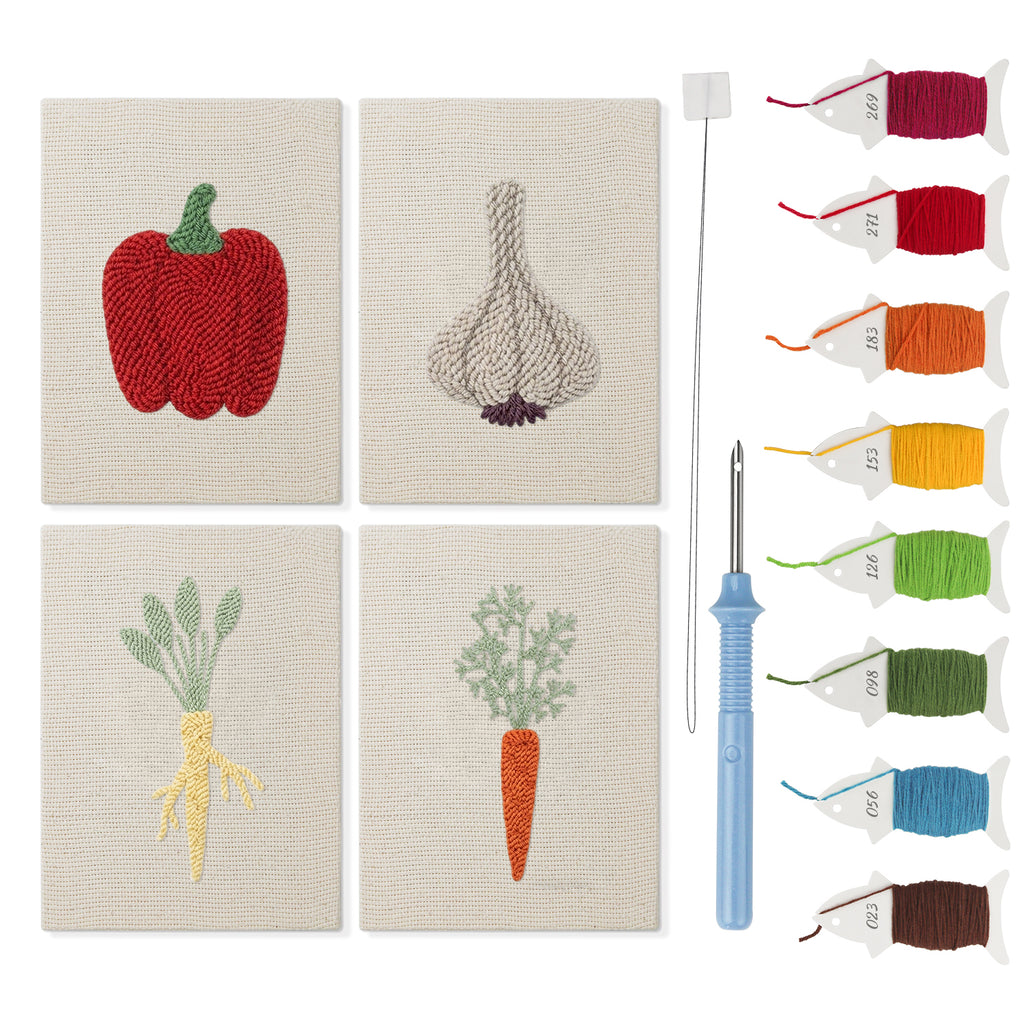 Fruits & Vegetables 40 | Mini Punch Needle Kit