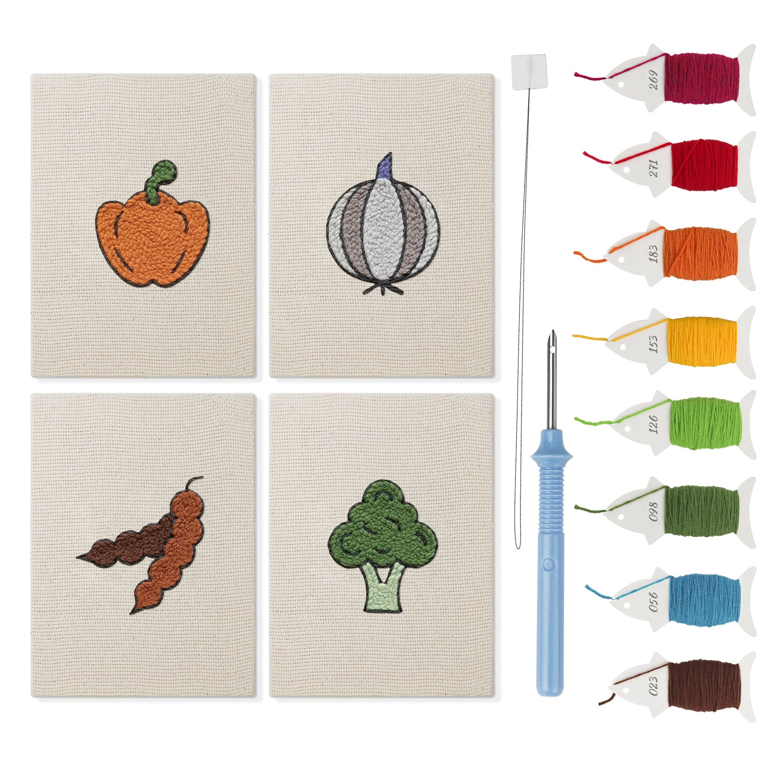 Fruits & Vegetables 6 | Mini Punch Needle Kit