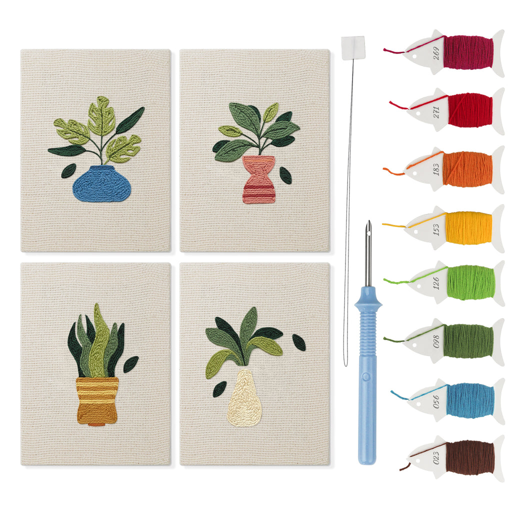 Potted Plants 10 | Mini Punch Needle Kit