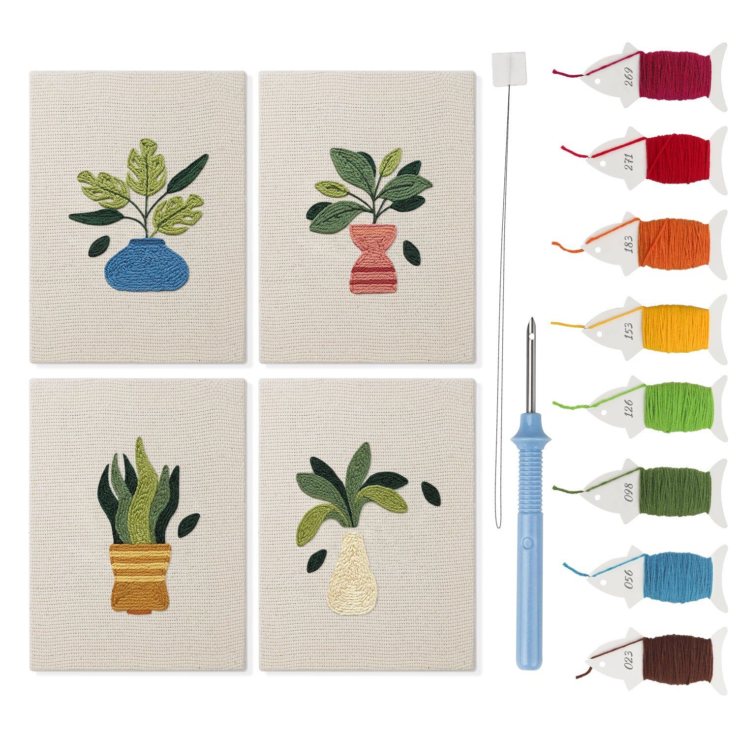 Potted Plants 10 | Mini Punch Needle Kit
