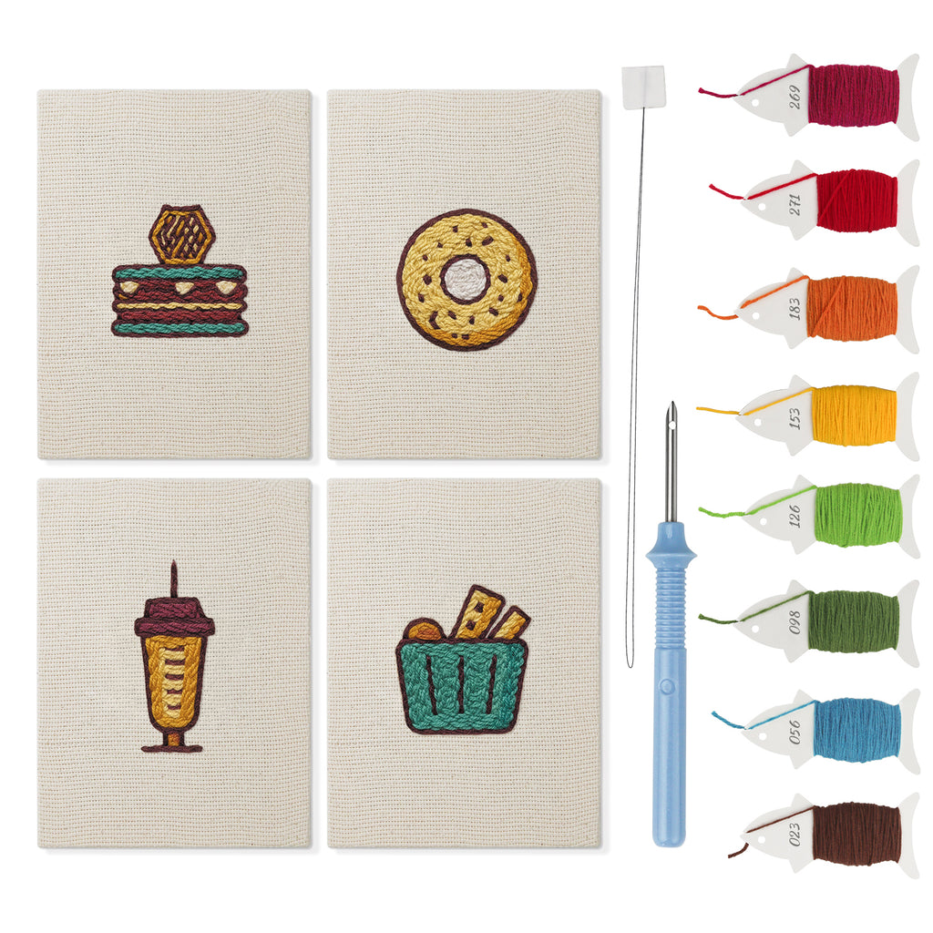 Snacks & Desserts 10 | Mini Punch Needle Kit