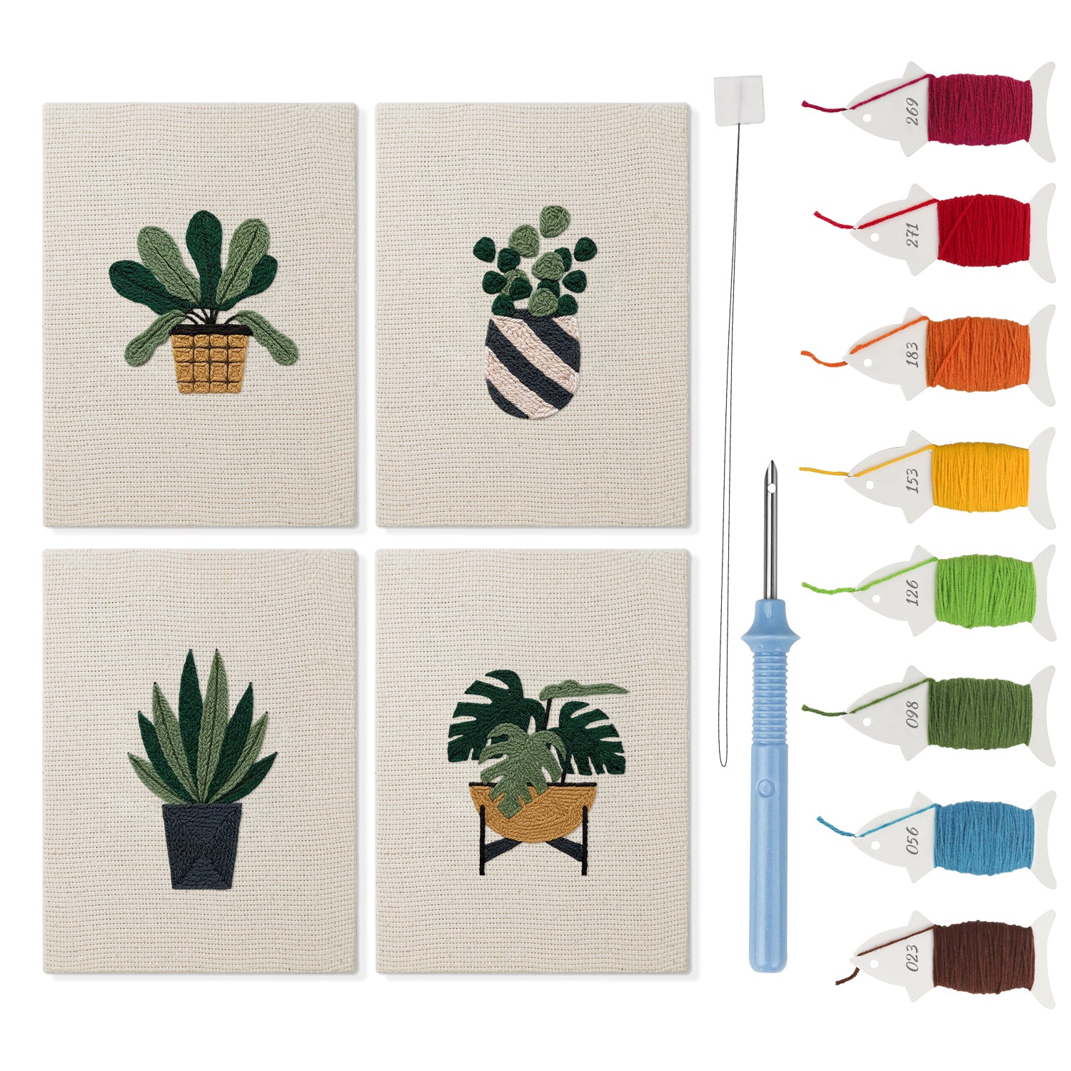 Potted Plants 8 | Mini Punch Needle Kit