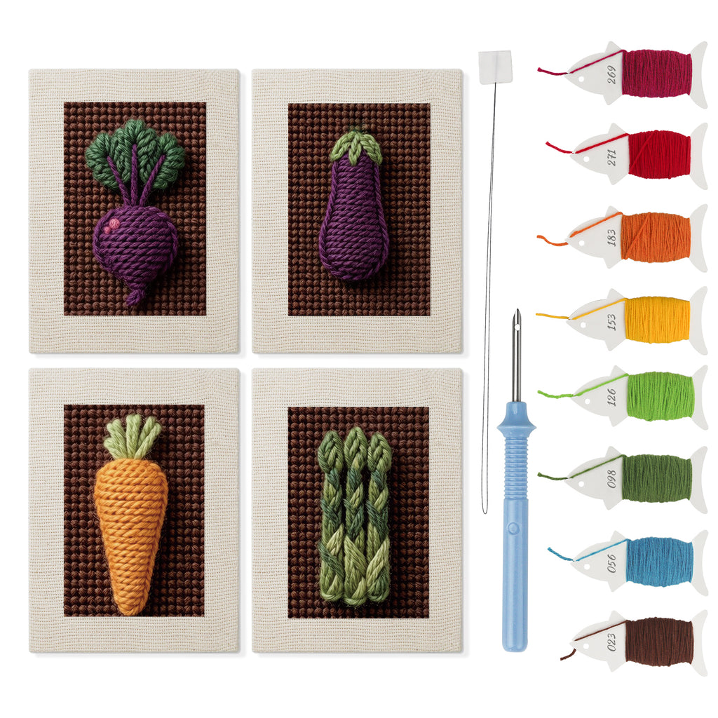 Fruits & Vegetables 10 | Mini Punch Needle Kit