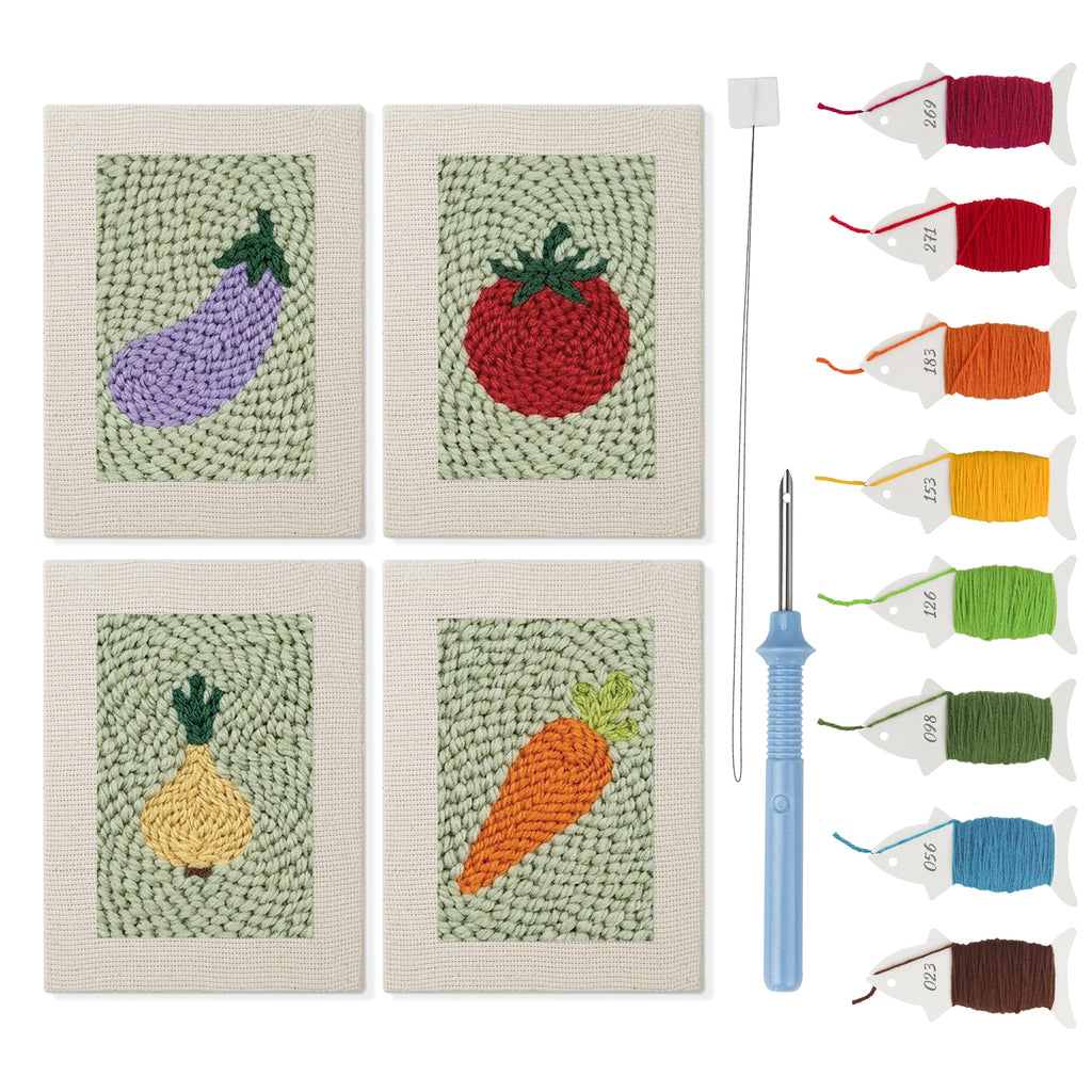 Fruits & Vegetables 36 | Mini Punch Needle Kit