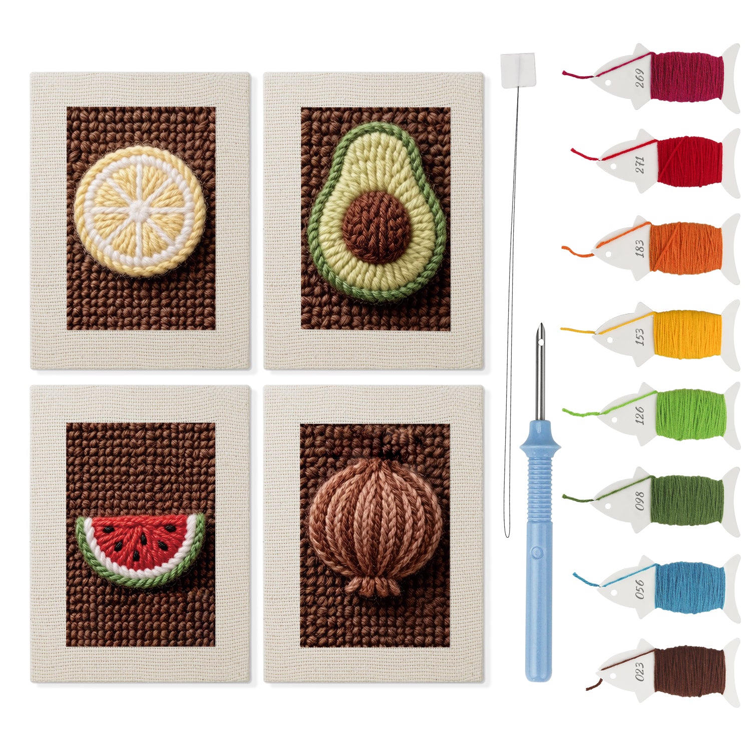 Fruits & Vegetables 11 | Mini Punch Needle Kit