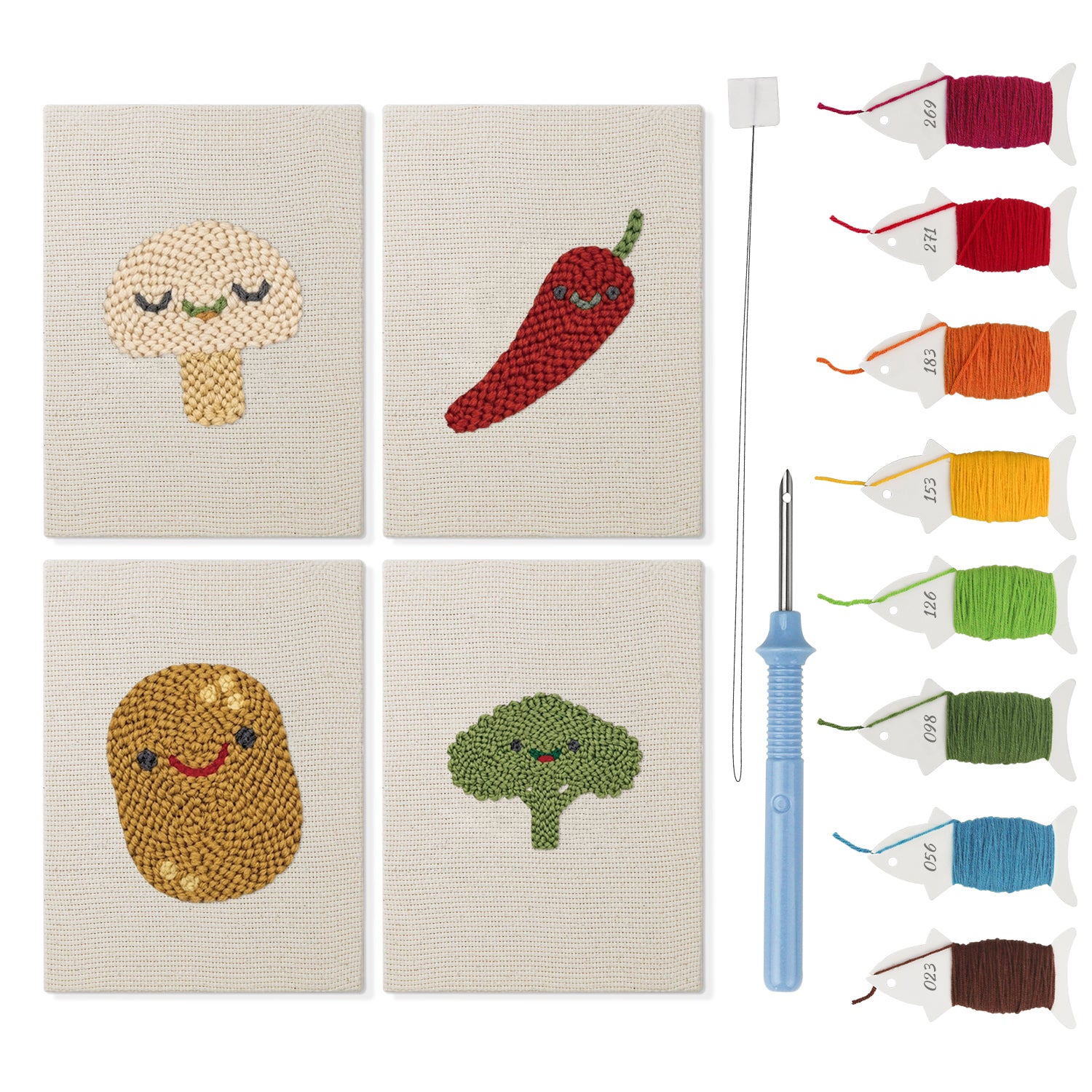 Fruits & Vegetables 32 | Mini Punch Needle Kit
