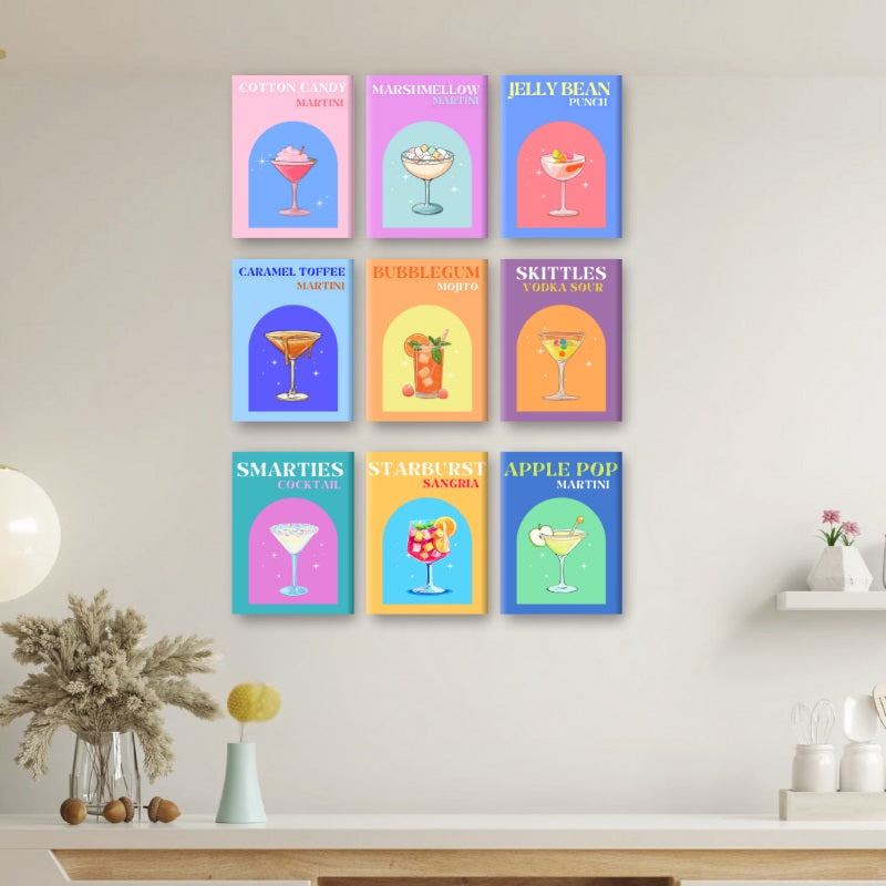 9 Mini Paintings – Candy Cocktail Set