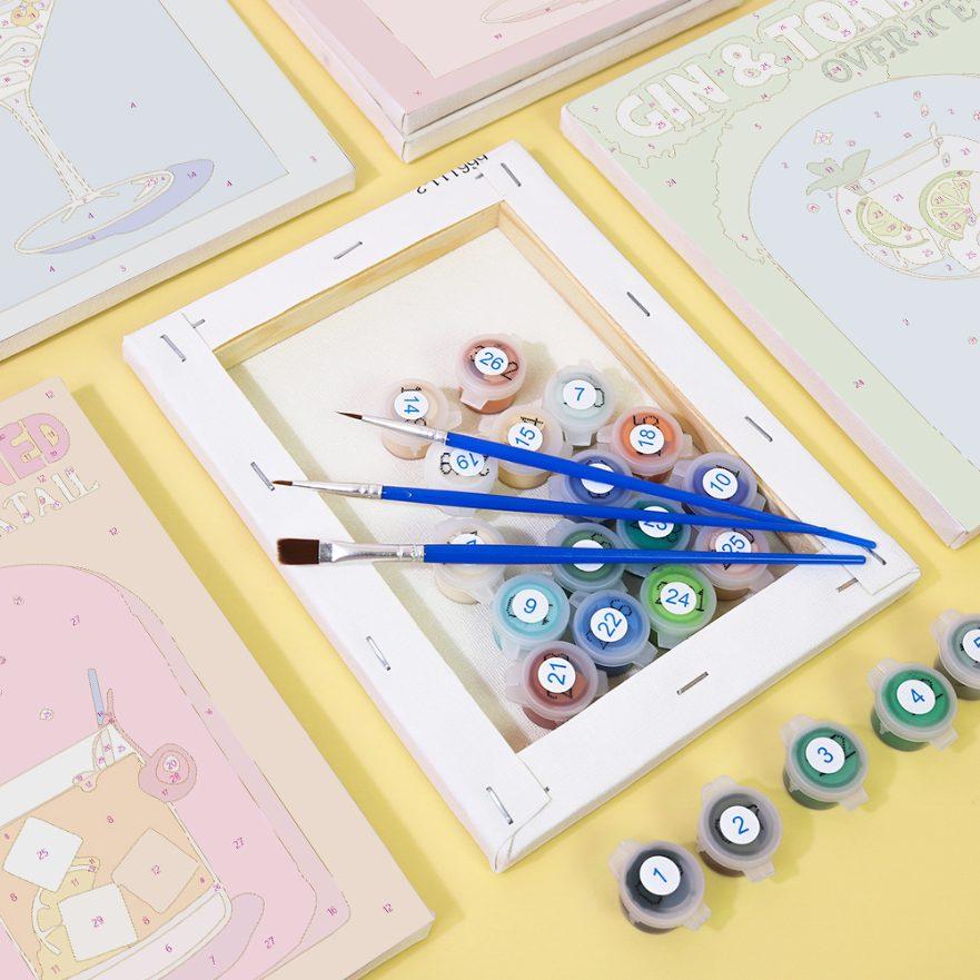 12 Mini Paintings | Colorful Cocktail Bundle