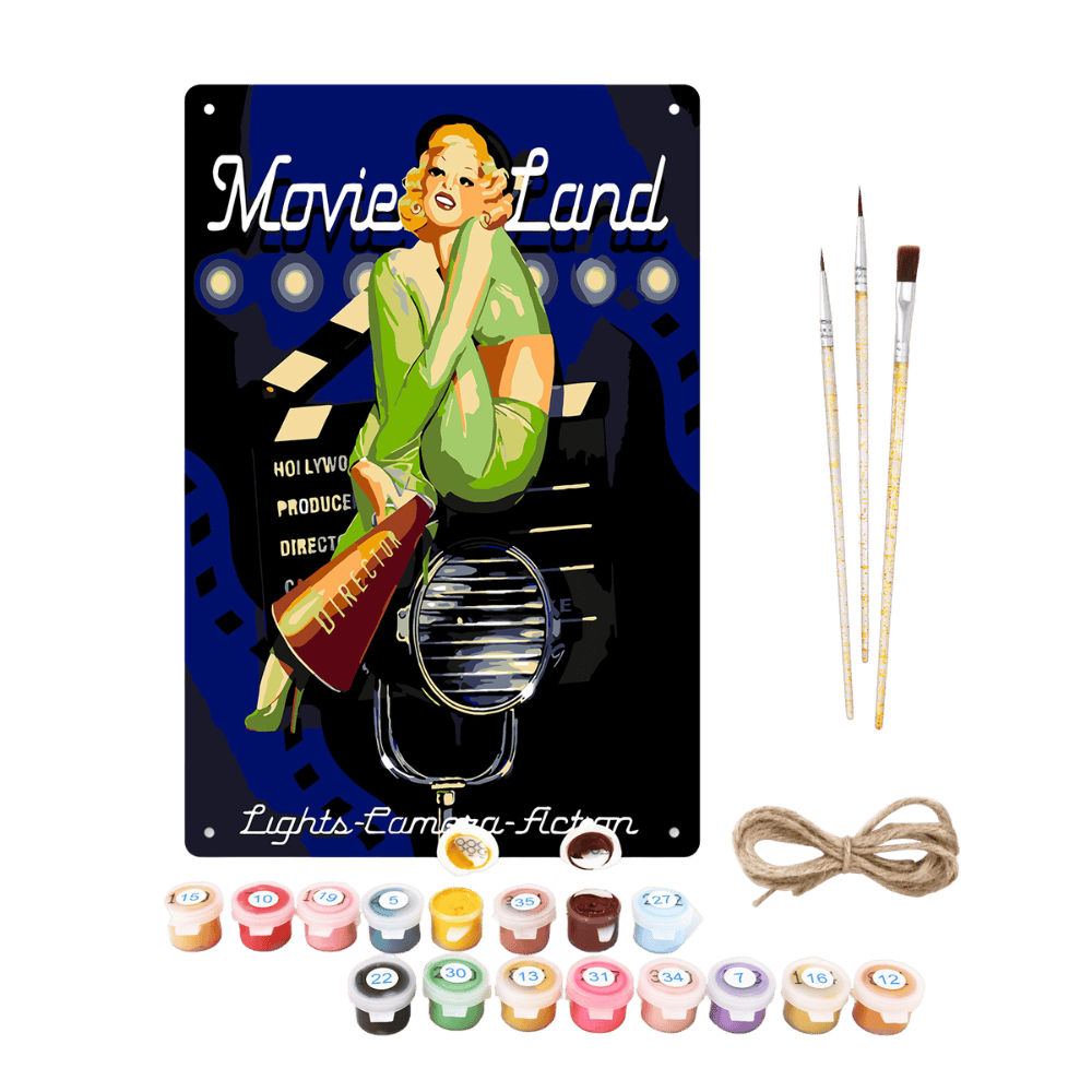 Metal Paint by Number Poster – Movieland