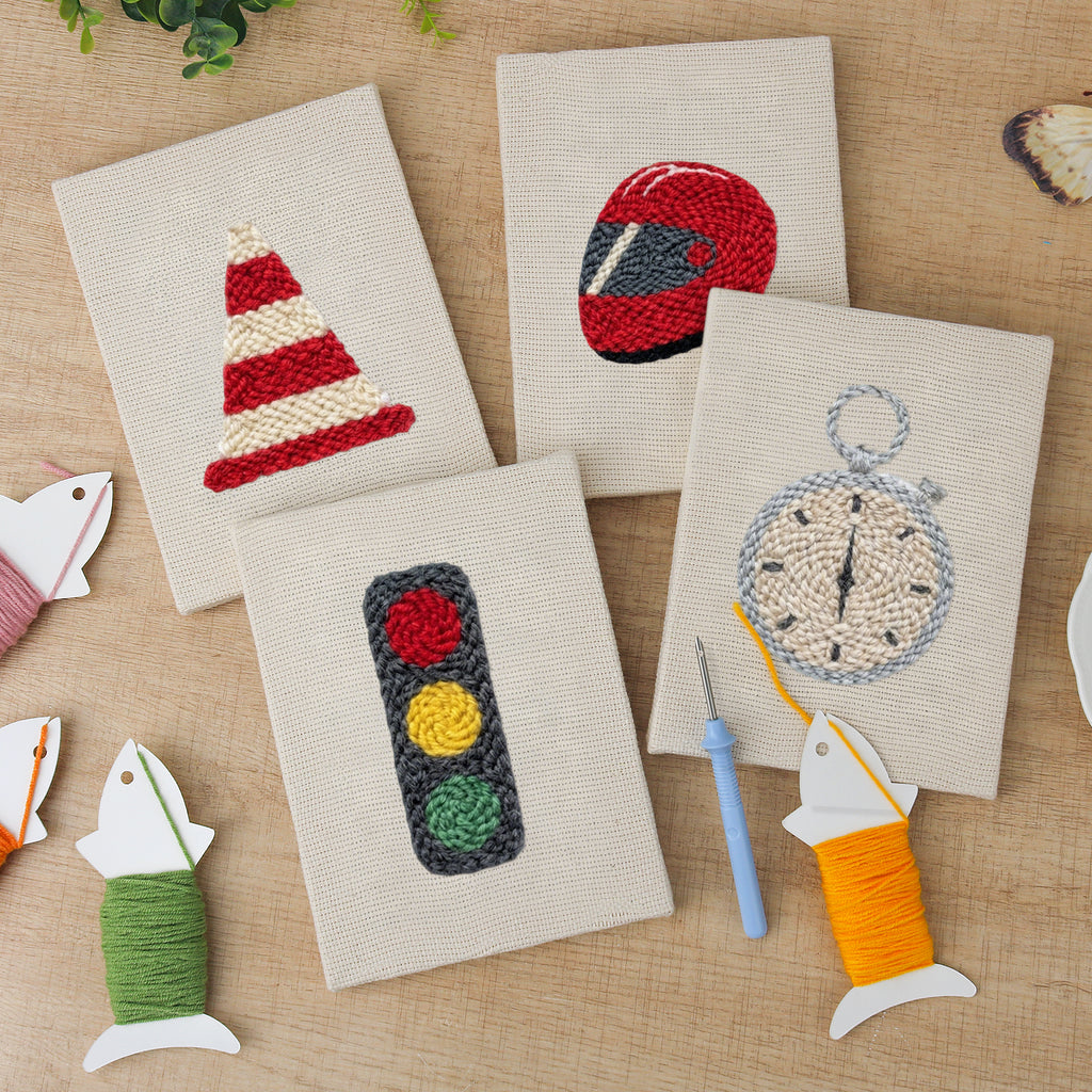 Traffic & Road Signs 1 | Mini Punch Needle Kit