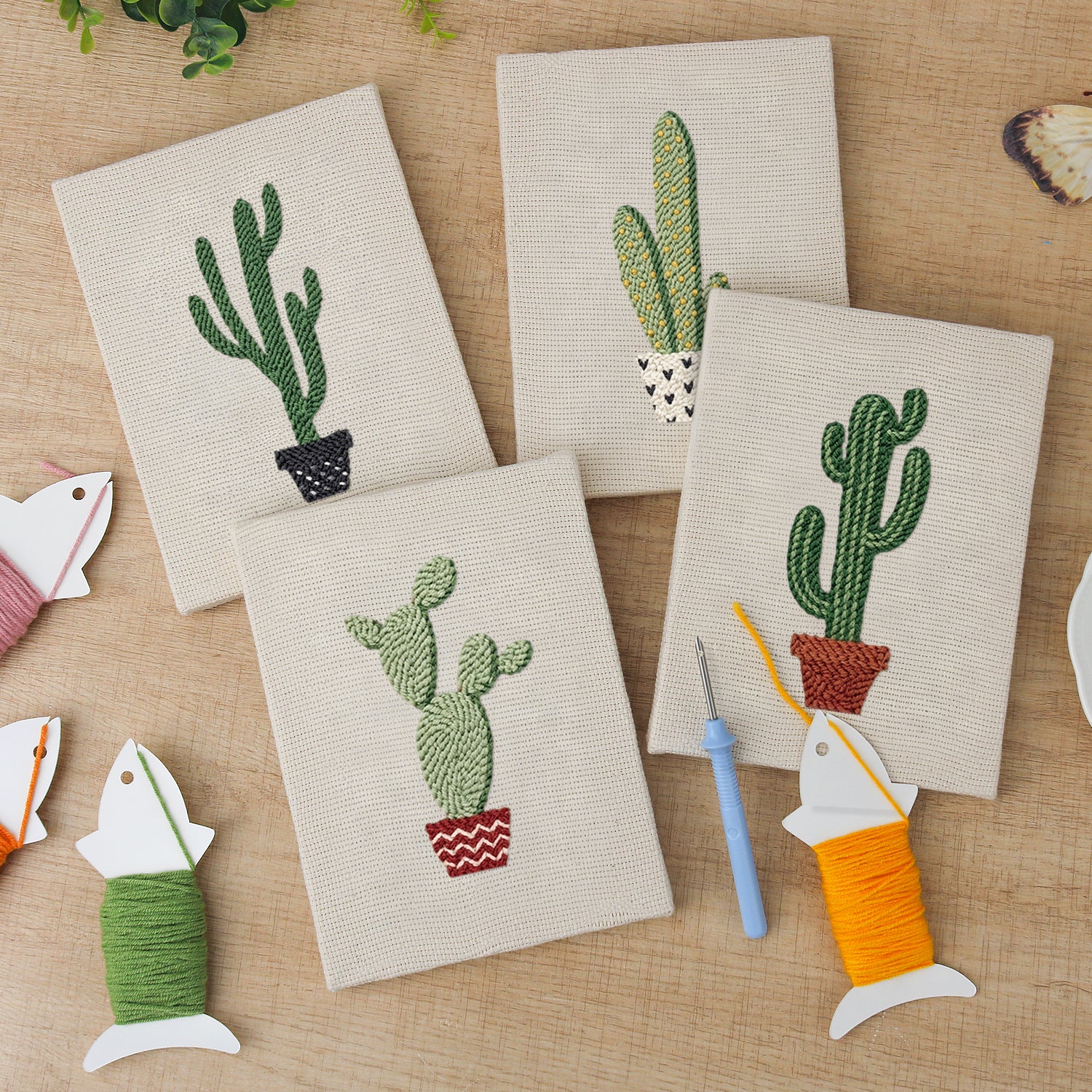 Cactus & Succulents 8 | Mini Punch Needle Kit