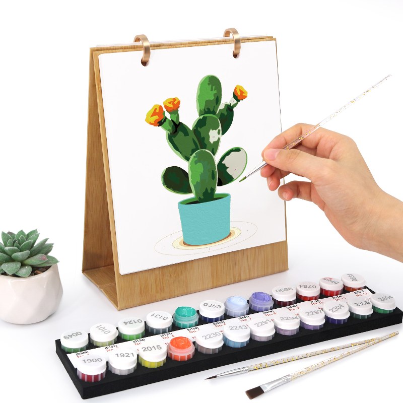 2026 Paint by Numbers desk Calendar | Plants Edition