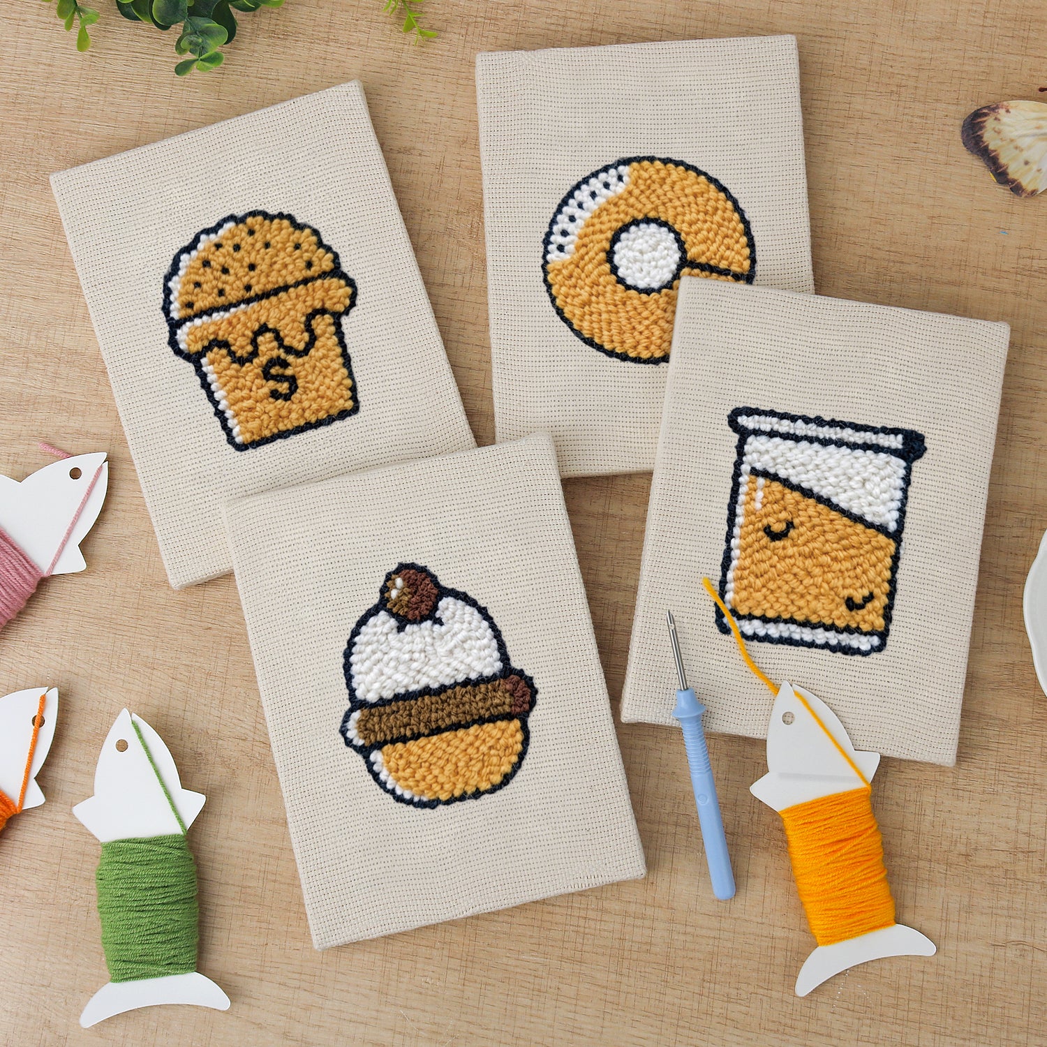 Snacks & Desserts 1 | Mini Punch Needle Kit