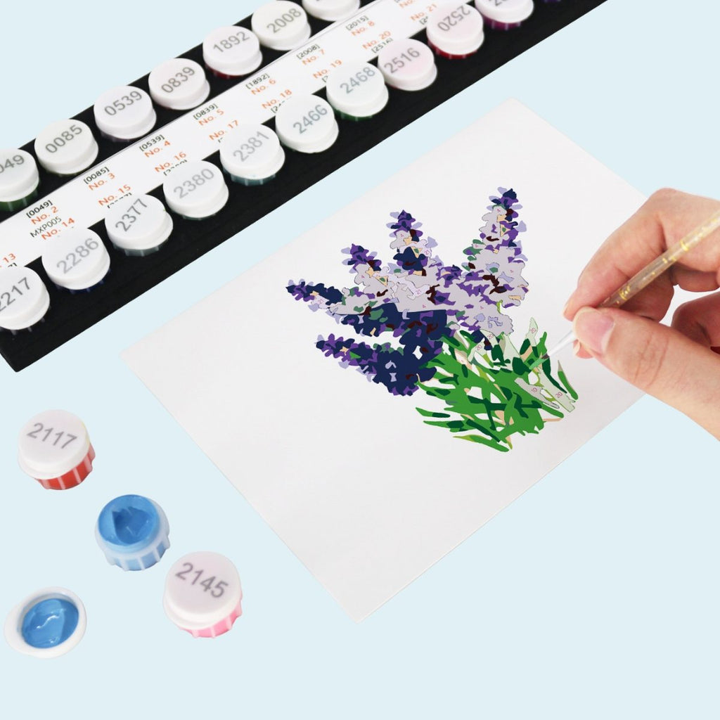 5 Postcards – Flowers Set | Paint by Number
