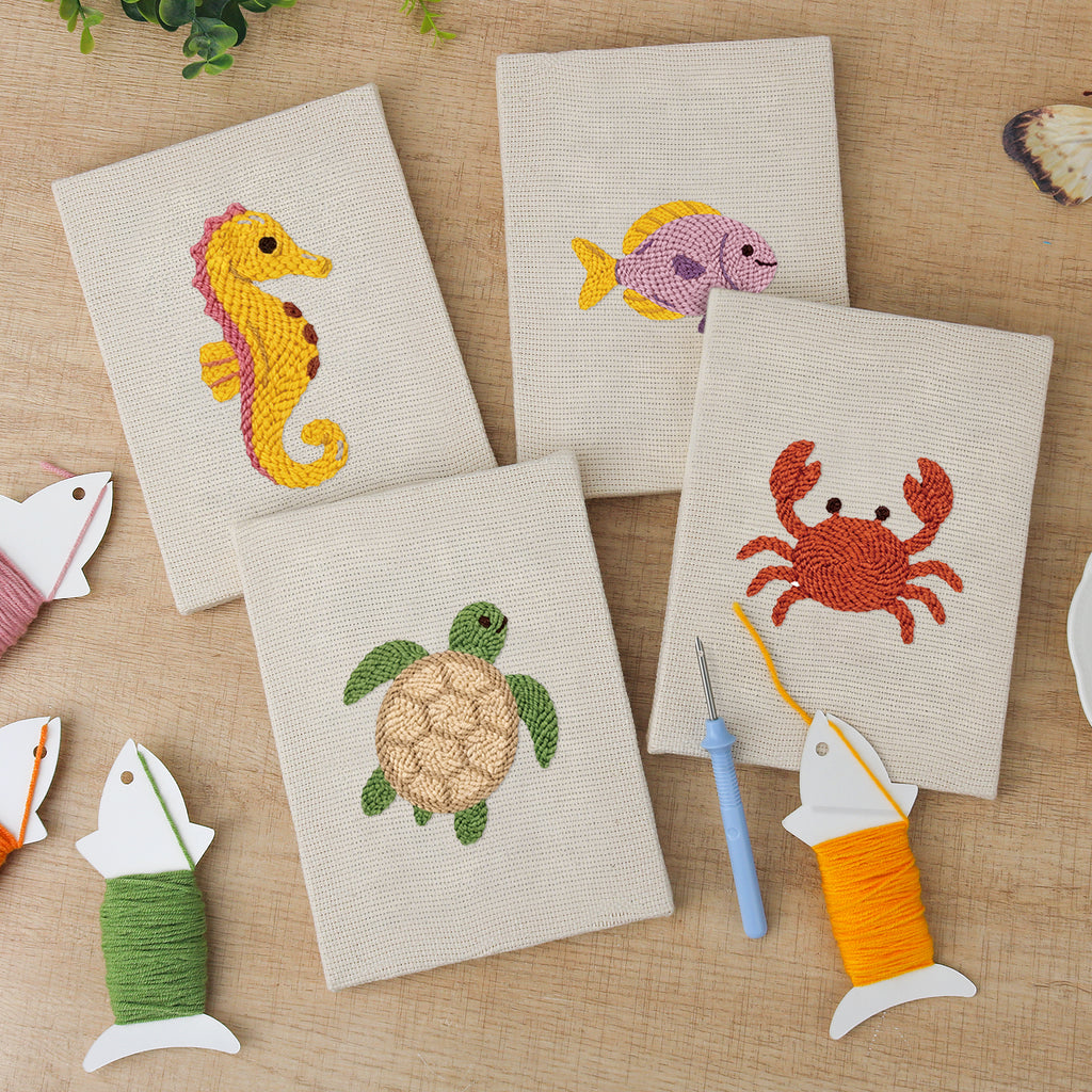 Sea Animals 7 | Mini Punch Needle Kit