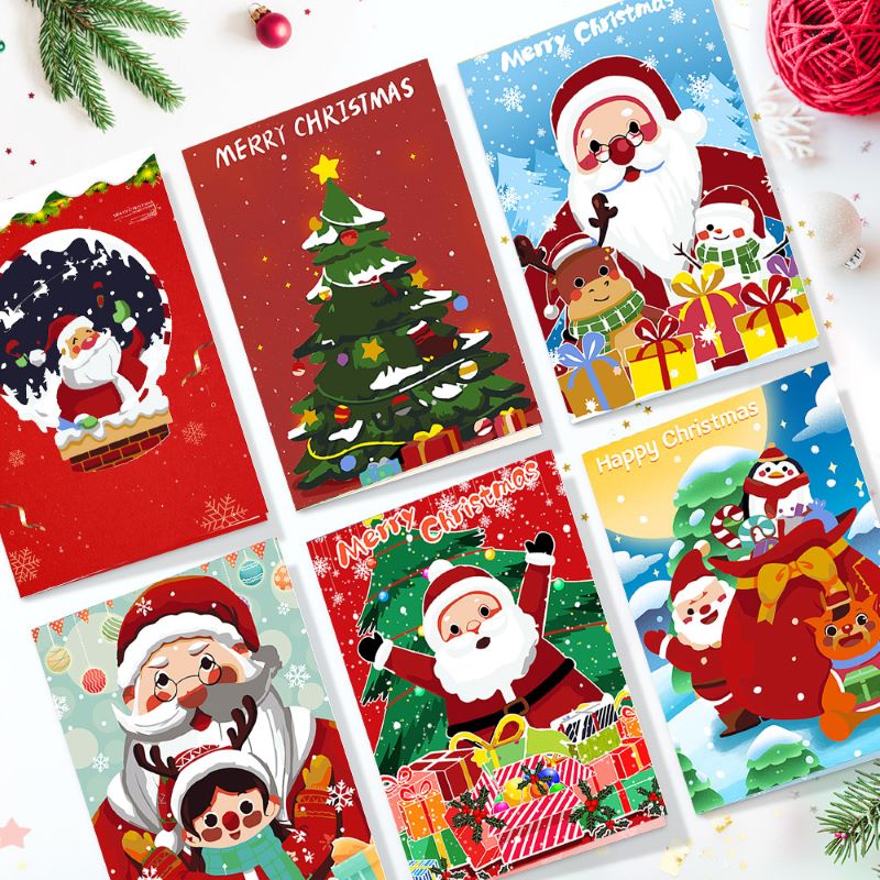 Paint by Numbers Christmas Cards 2 - 6 Pieces