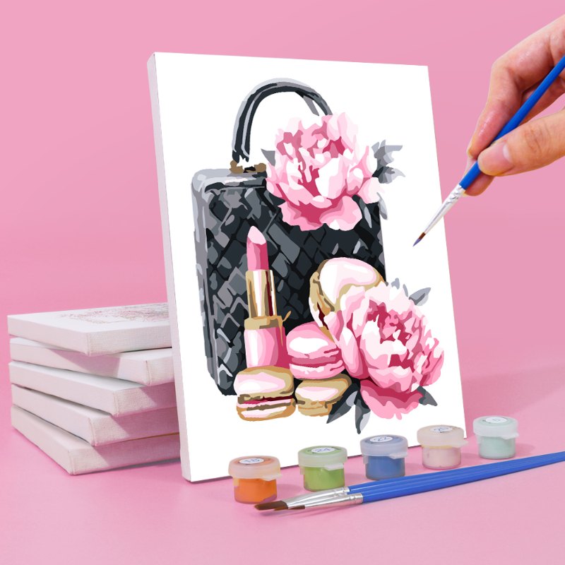 6 Mini Paintings - Pink glamour set