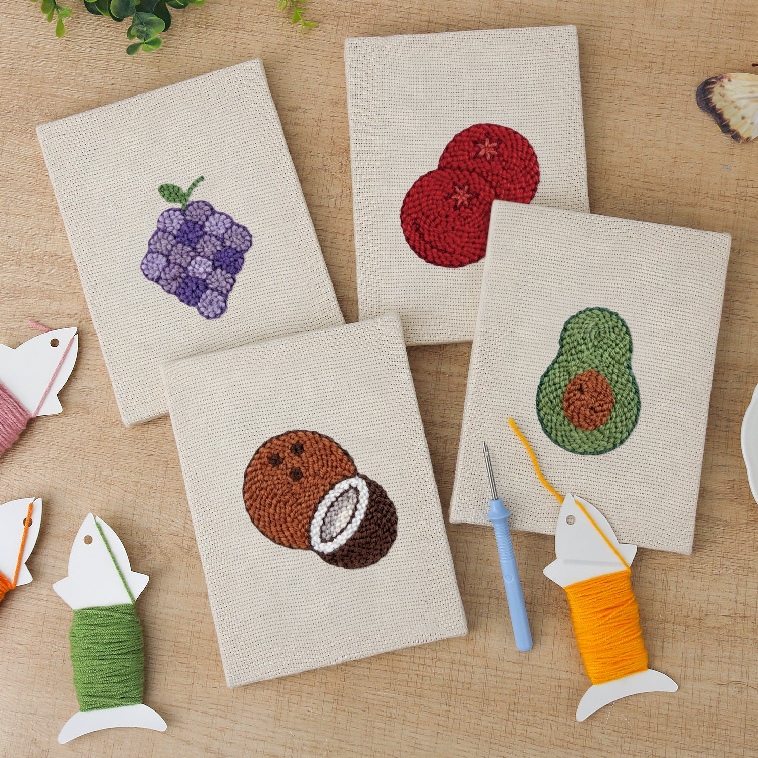 Fruits & Vegetables 7 | Mini Punch Needle Kit