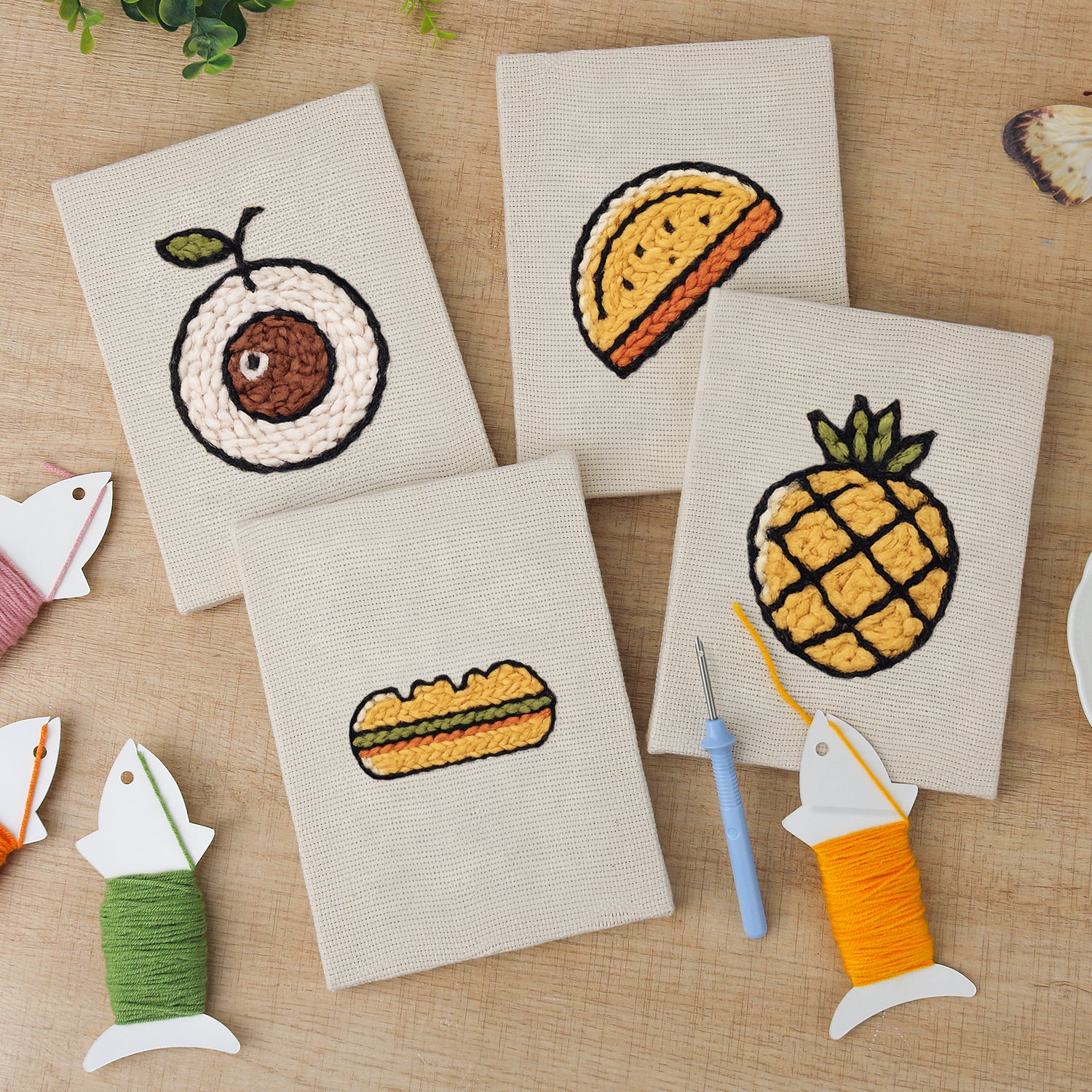 Fruits & Vegetables 3 | Mini Punch Needle Kit