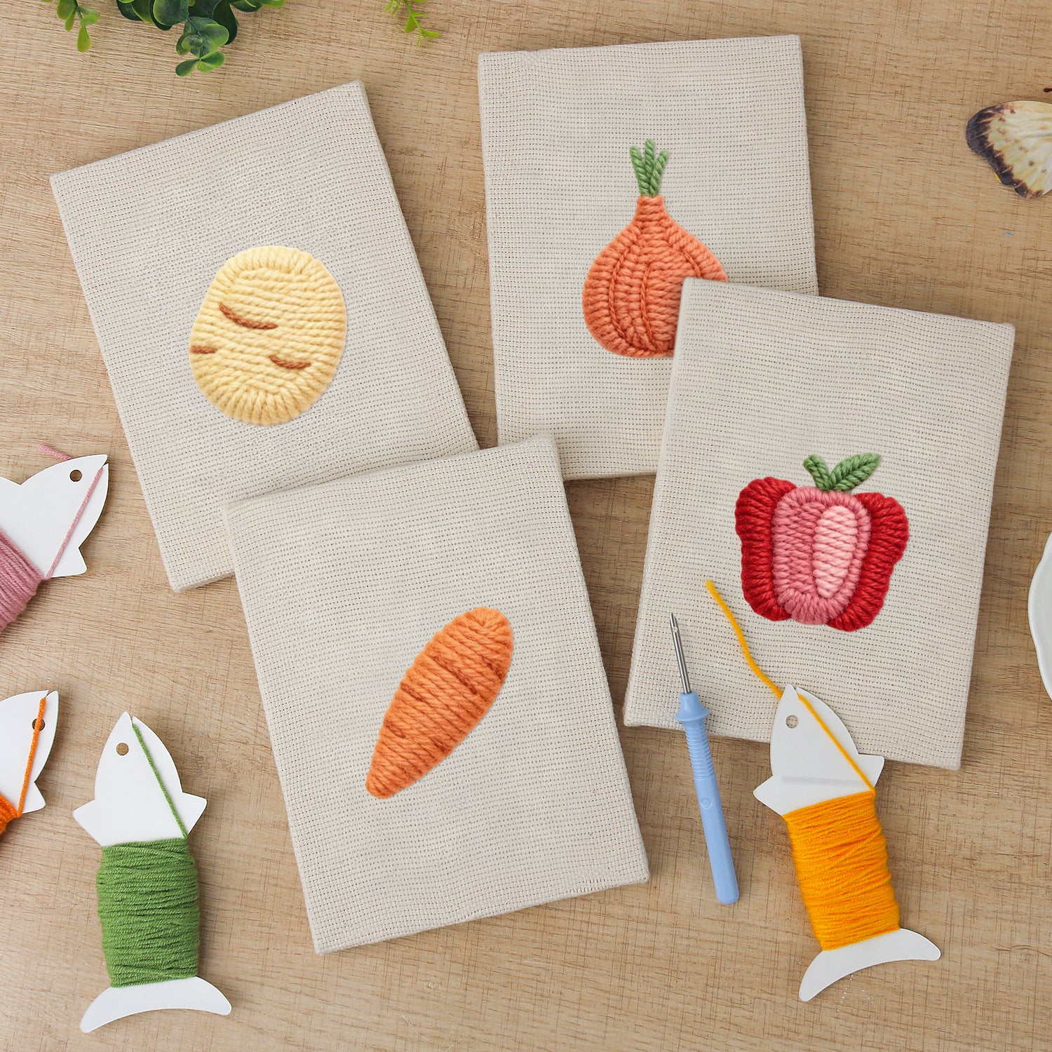 Fruits & Vegetables 15 | Mini Punch Needle Kit