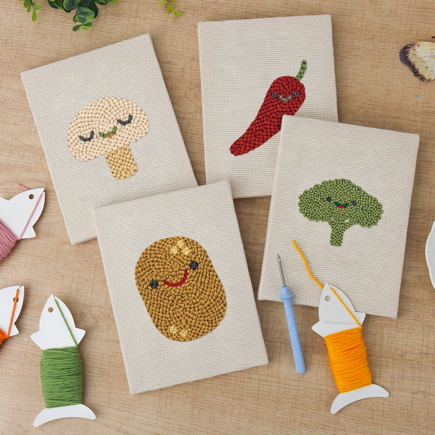 Fruits & Vegetables 32 | Mini Punch Needle Kit