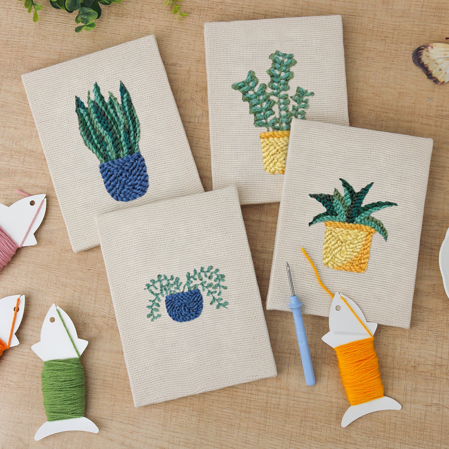 Potted Plants 13 | Mini Punch Needle Kit