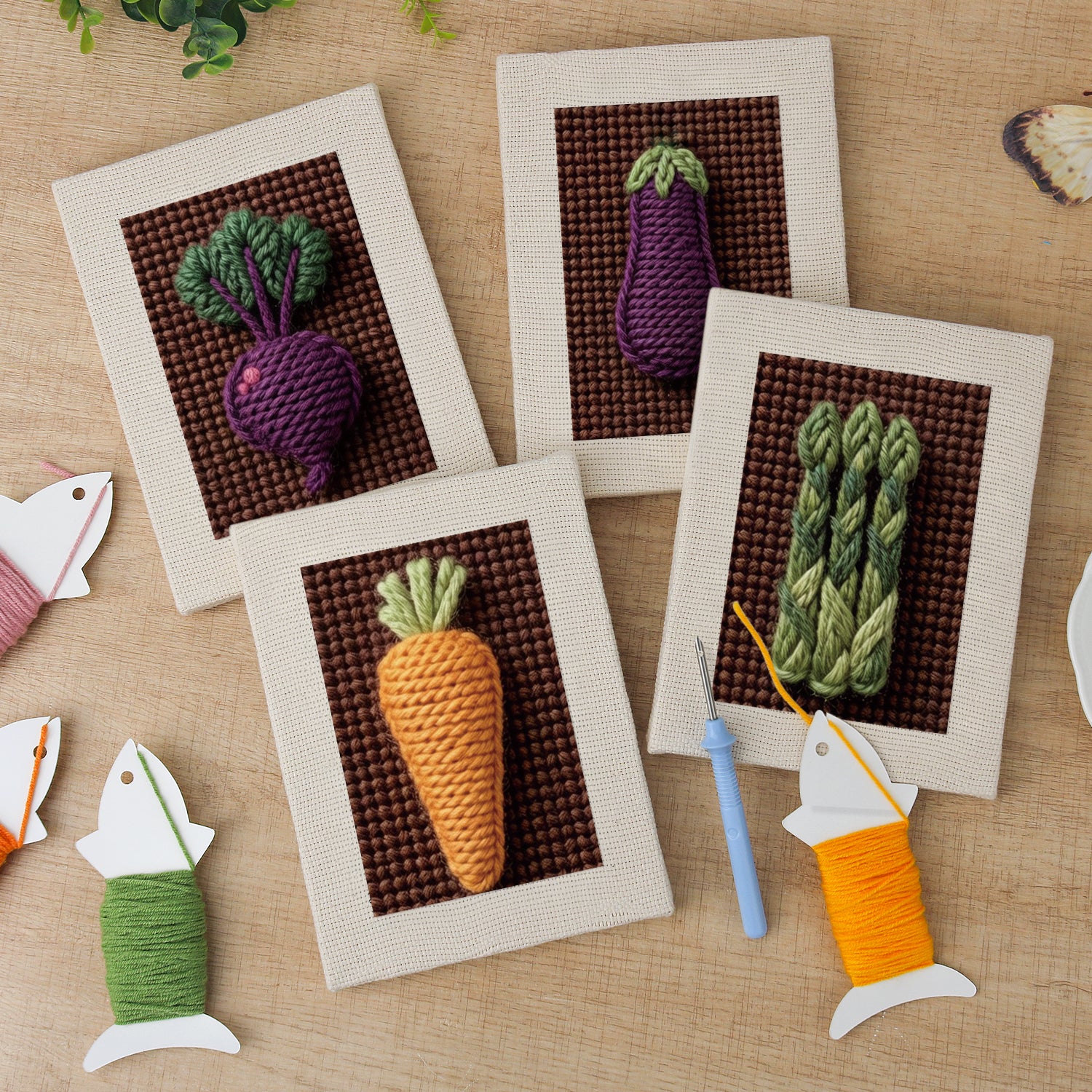 Fruits & Vegetables 10 | Mini Punch Needle Kit