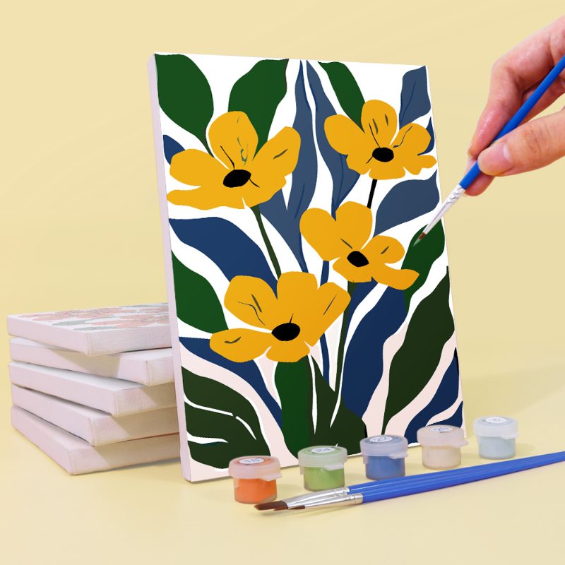 6 Mini Paintings - Gorgeous Flower Set