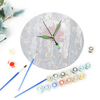 Painting by Numbers Clock – Rose in a glass