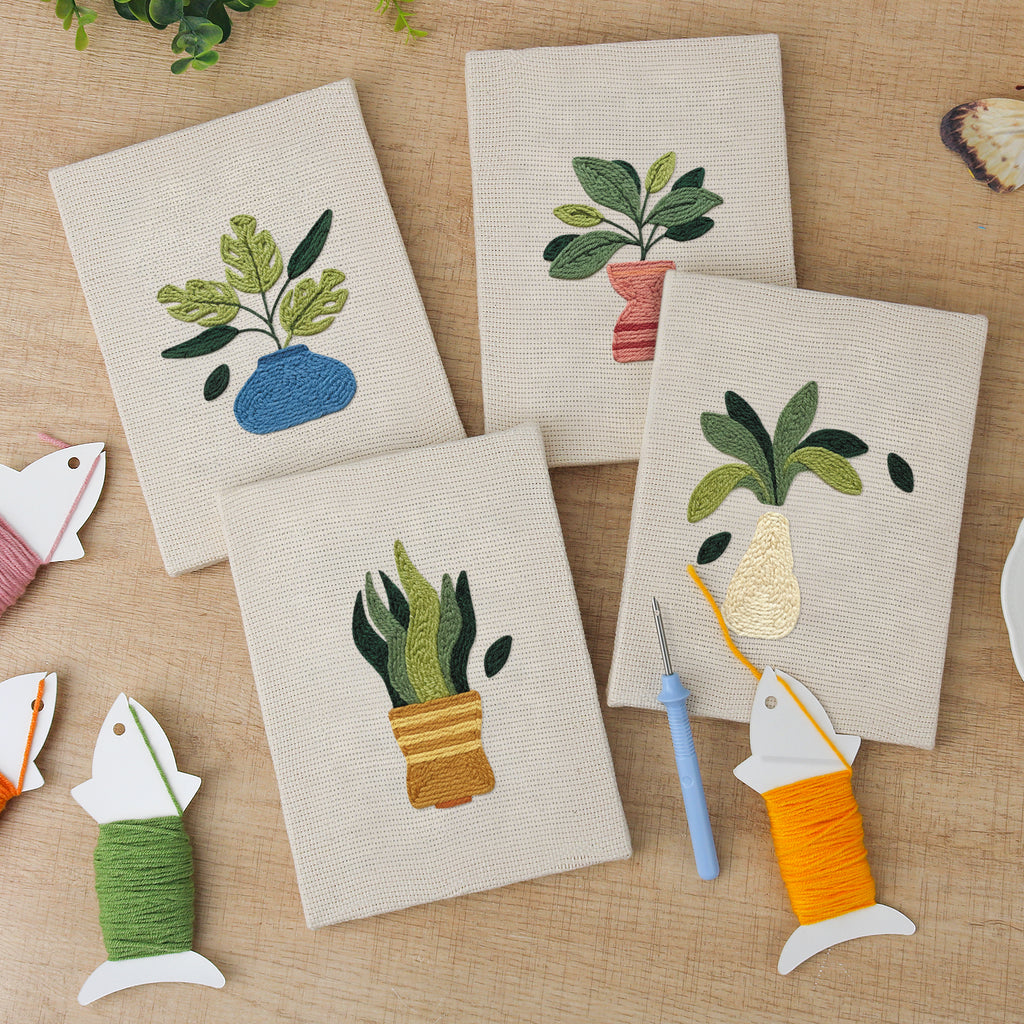 Potted Plants 10 | Mini Punch Needle Kit