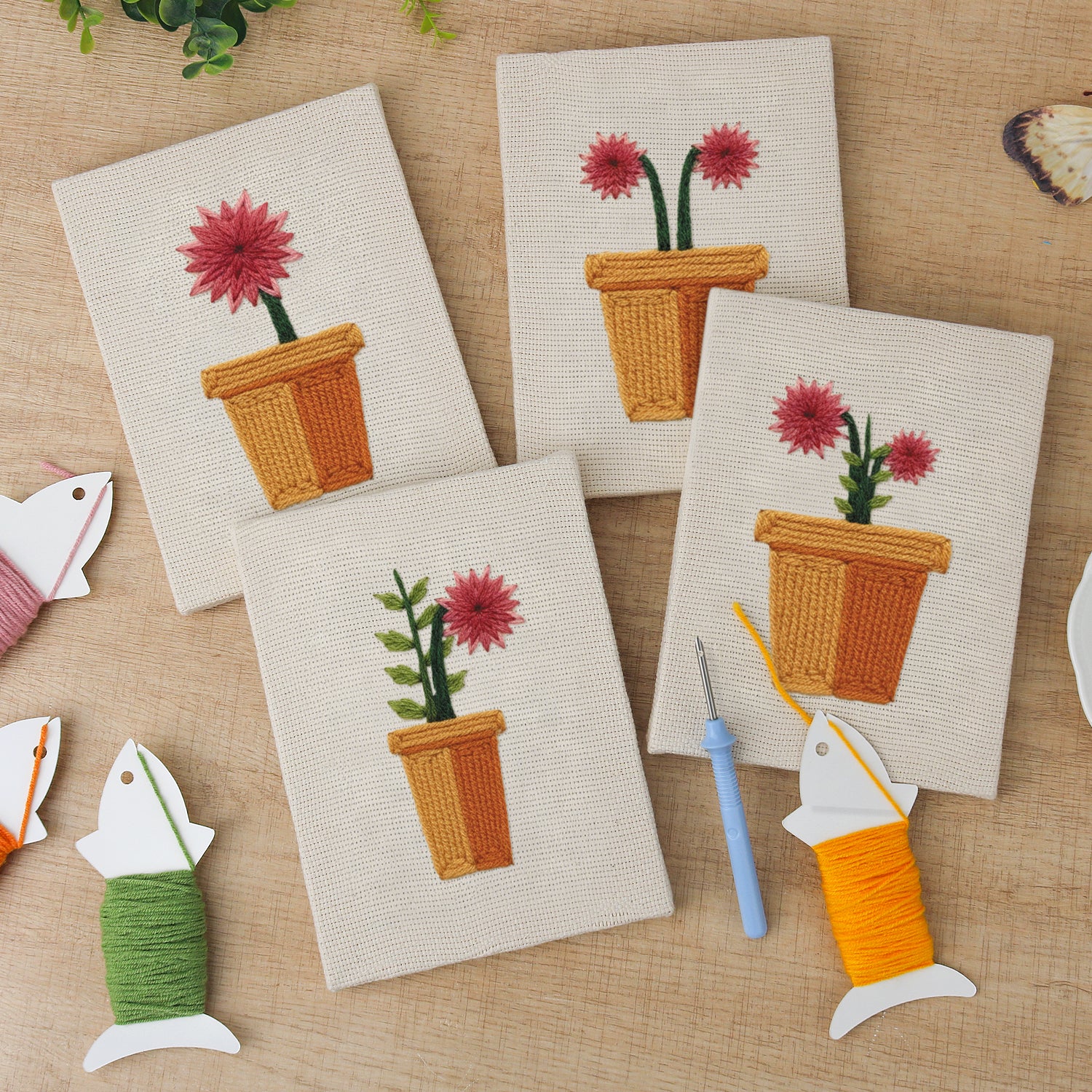Floral Plants 3 | Mini Punch Needle Kit