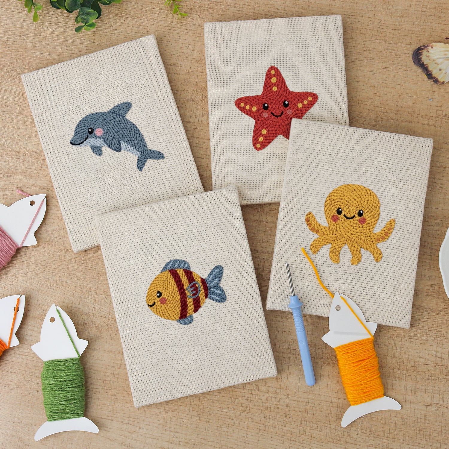Sea Animals 5 | Mini Punch Needle Kit