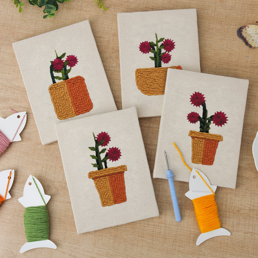 Floral Plants 4 | Mini Punch Needle Kit