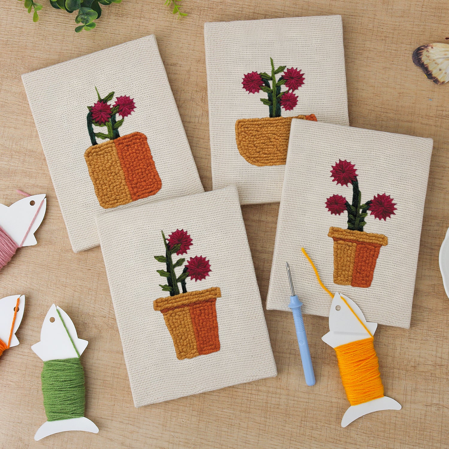 Floral Plants 4 | Mini Punch Needle Kit