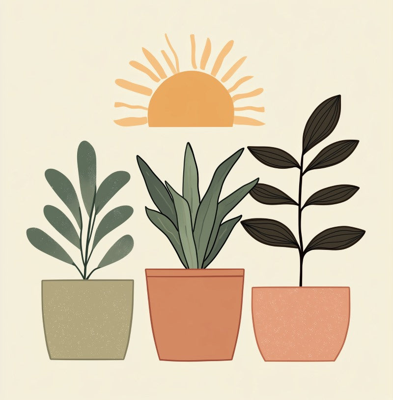 Mini Paint by Number with Frame - 3 Plants