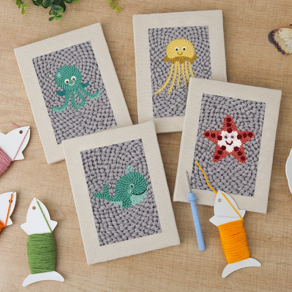 Sea Animals 11 | Mini Punch Needle Kit